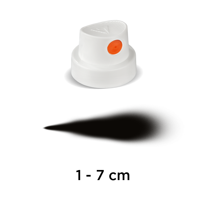 Festékszóró fej "Csendes" (fehér/narancssárga)