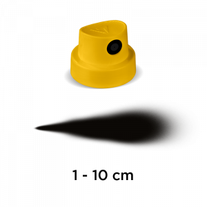 Festékszóró fej - extra vastag  "Yellow" (sárga/fekete)